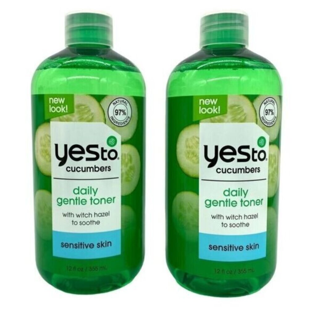 Yes To Cucumbers Daily Calming Toner Sensitive Skin New X2 Bottles